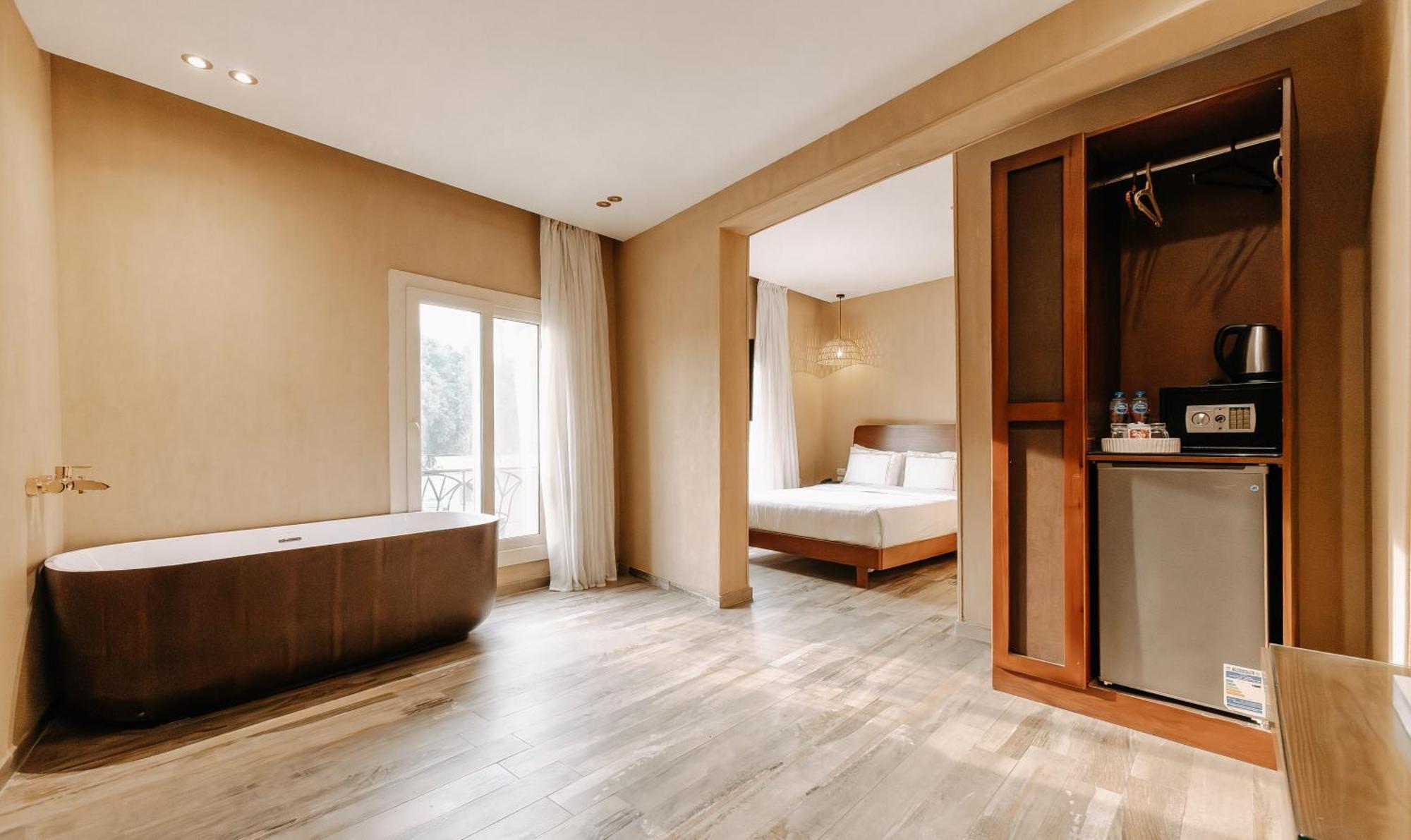 Almas Pyramids Hotel Kafret el-Gabal Eksteriør bilde