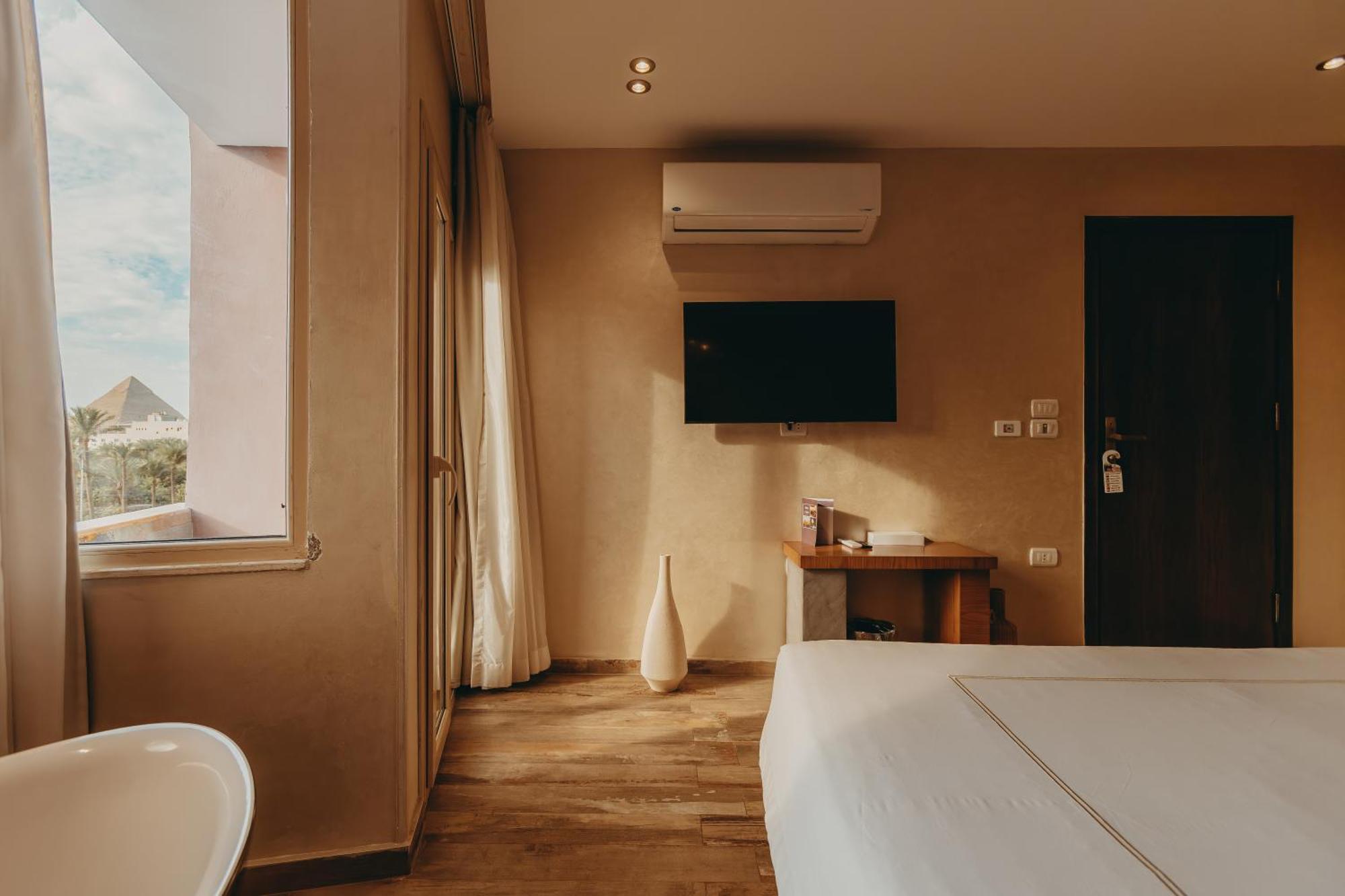 Almas Pyramids Hotel Kafret el-Gabal Eksteriør bilde